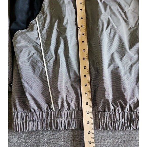 DryJoys FootJoy Jacket Mens XL Gray Full Zip Mockneck Pockets Lined LS Golf Logo - Picture 6 of 16